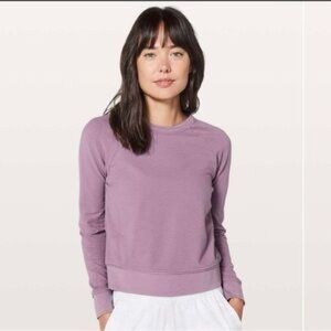 Lululemon Womens Heather Purple Every Moment Crew Neck Pullover Sweatshirt 2/4